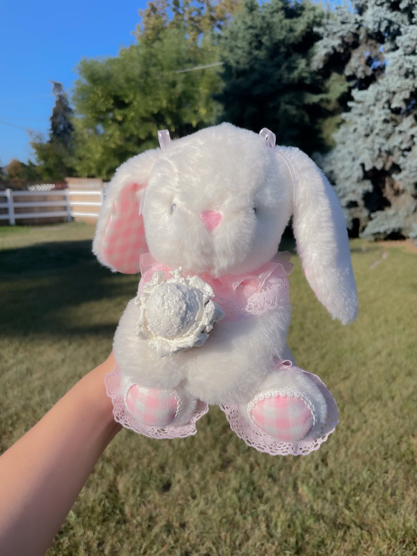 Sugar the Upcycled Vanilla Bunny