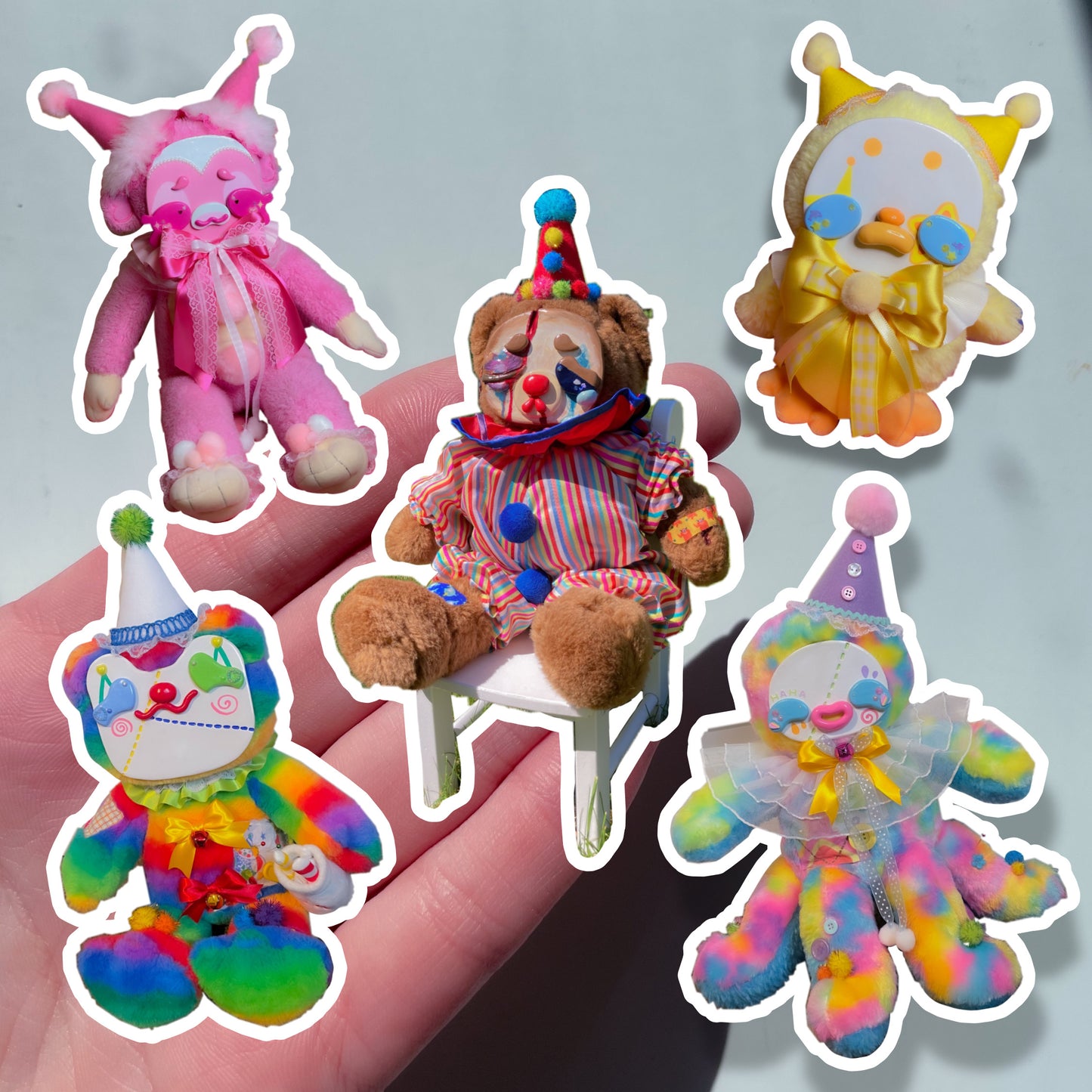 Clown Plush Stickers