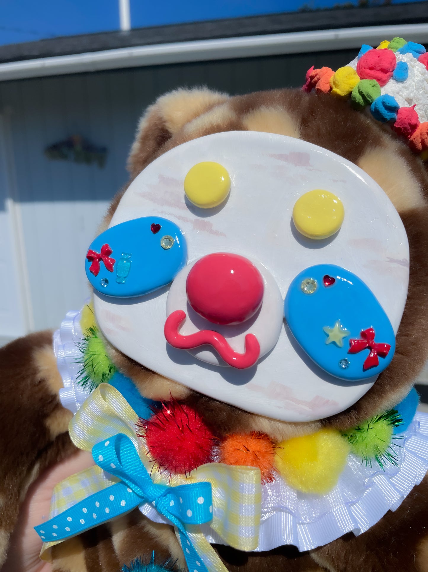 Jerry the Clown Cone Upcycled Bear