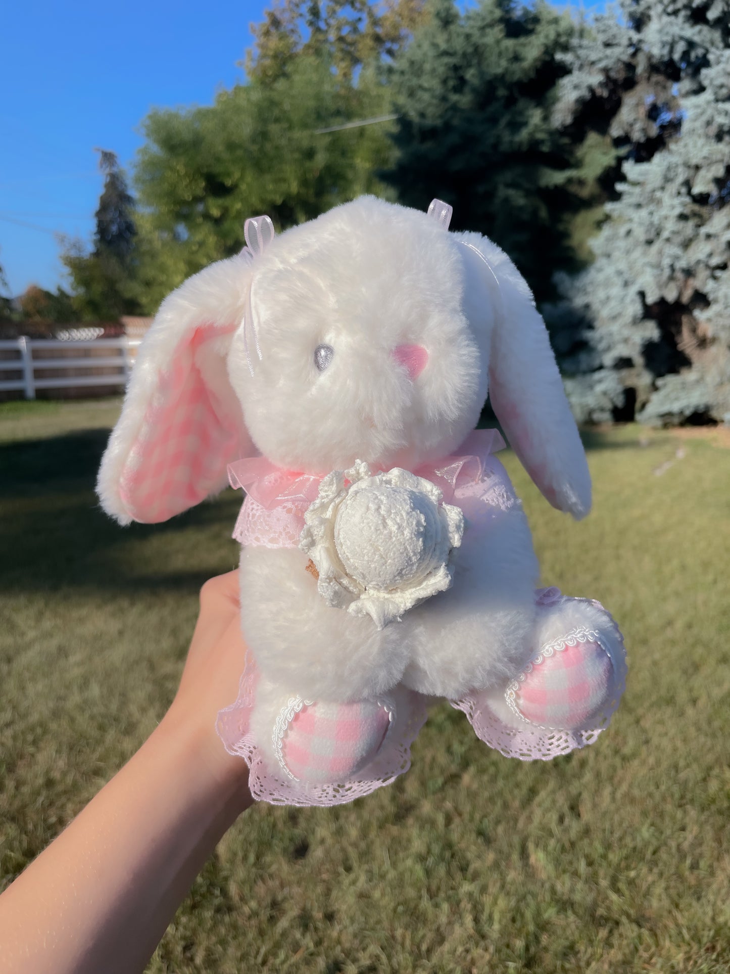 Sugar the Upcycled Vanilla Bunny