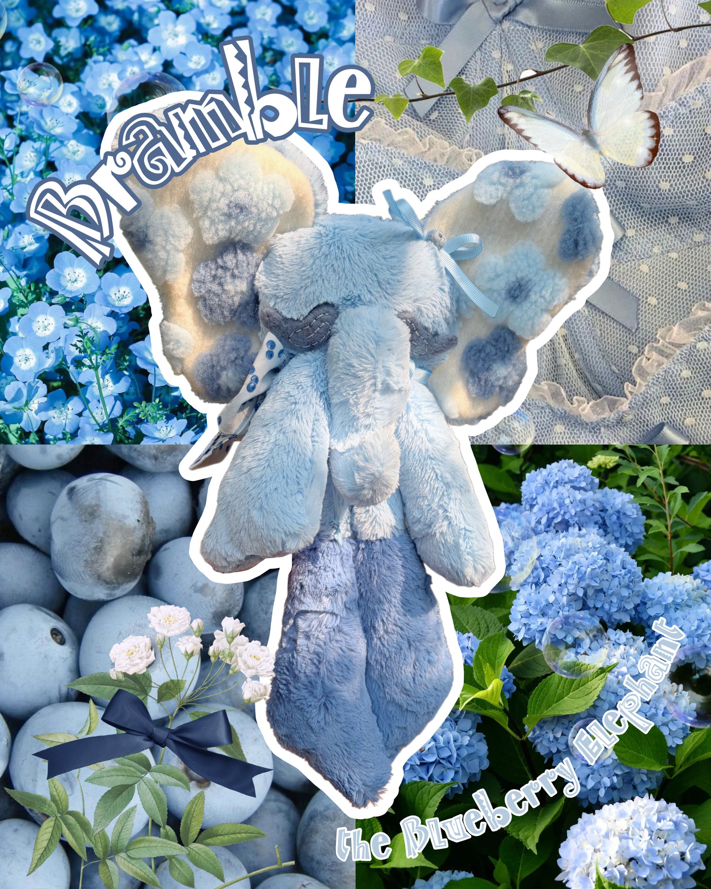 Bramble the Blueberry Elephant