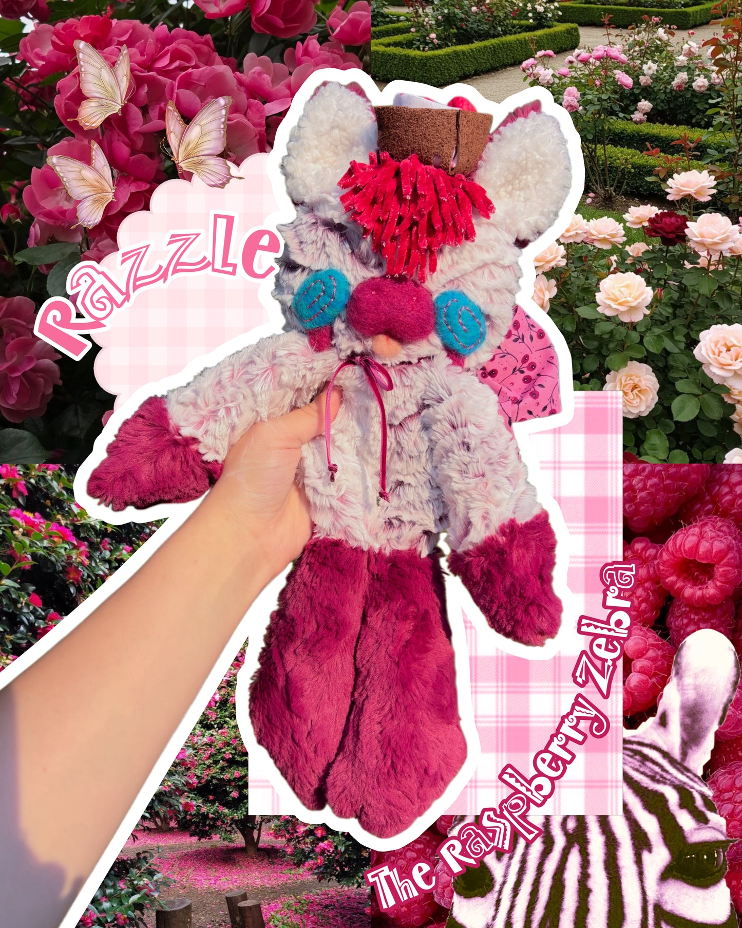Razzle the Raspberry Zebra