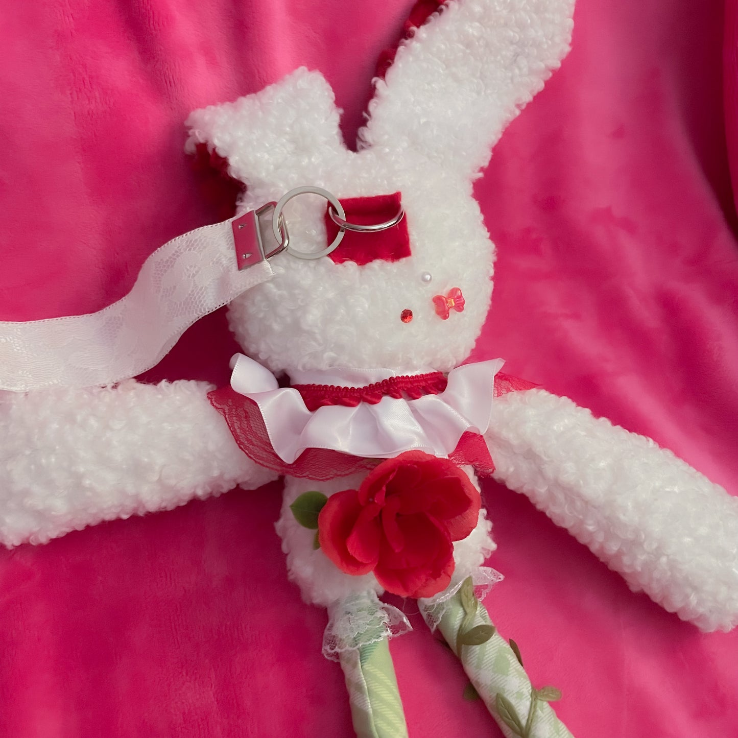 Rosavelt the Rose Bunny Art Doll