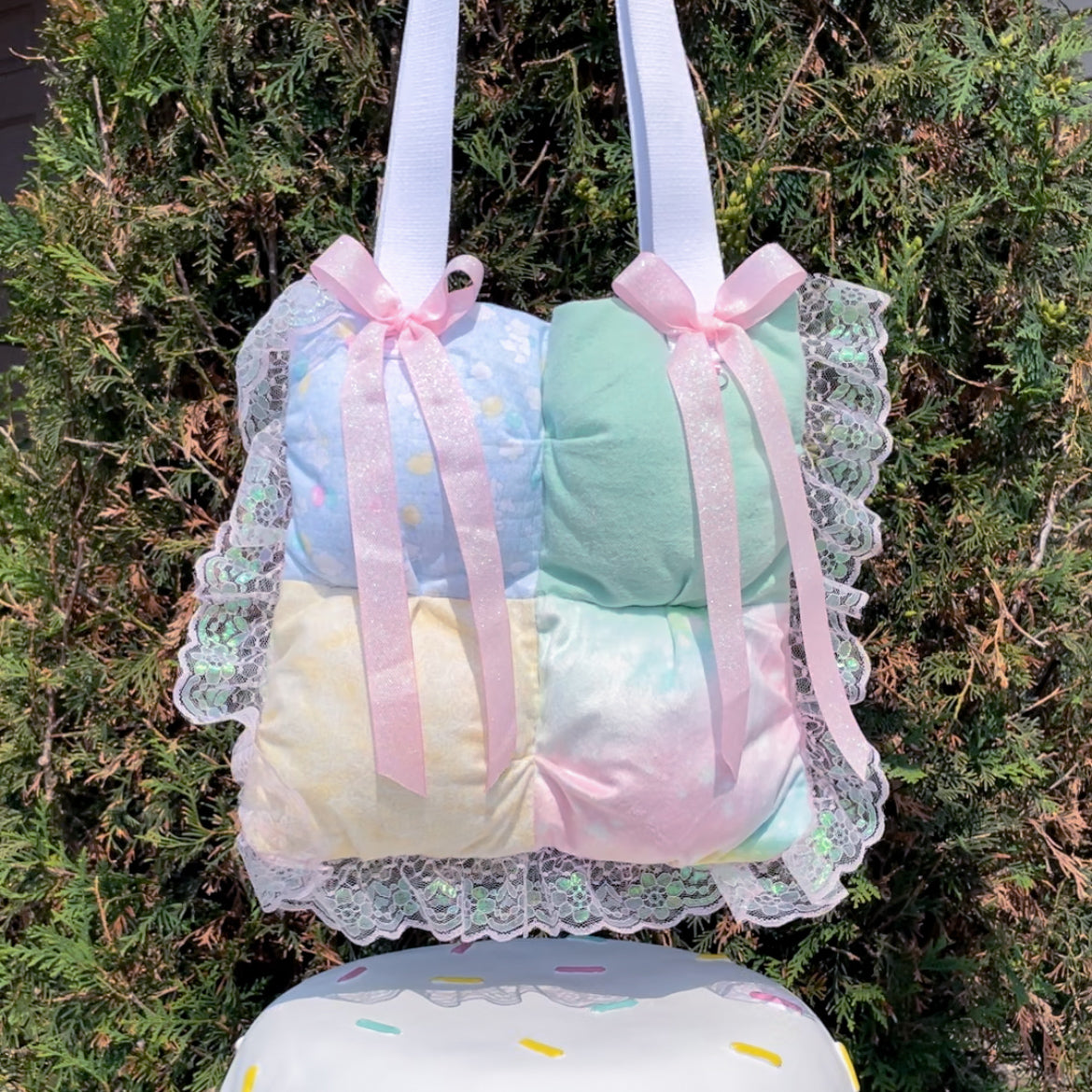 Large Pastel Patchwork Purse