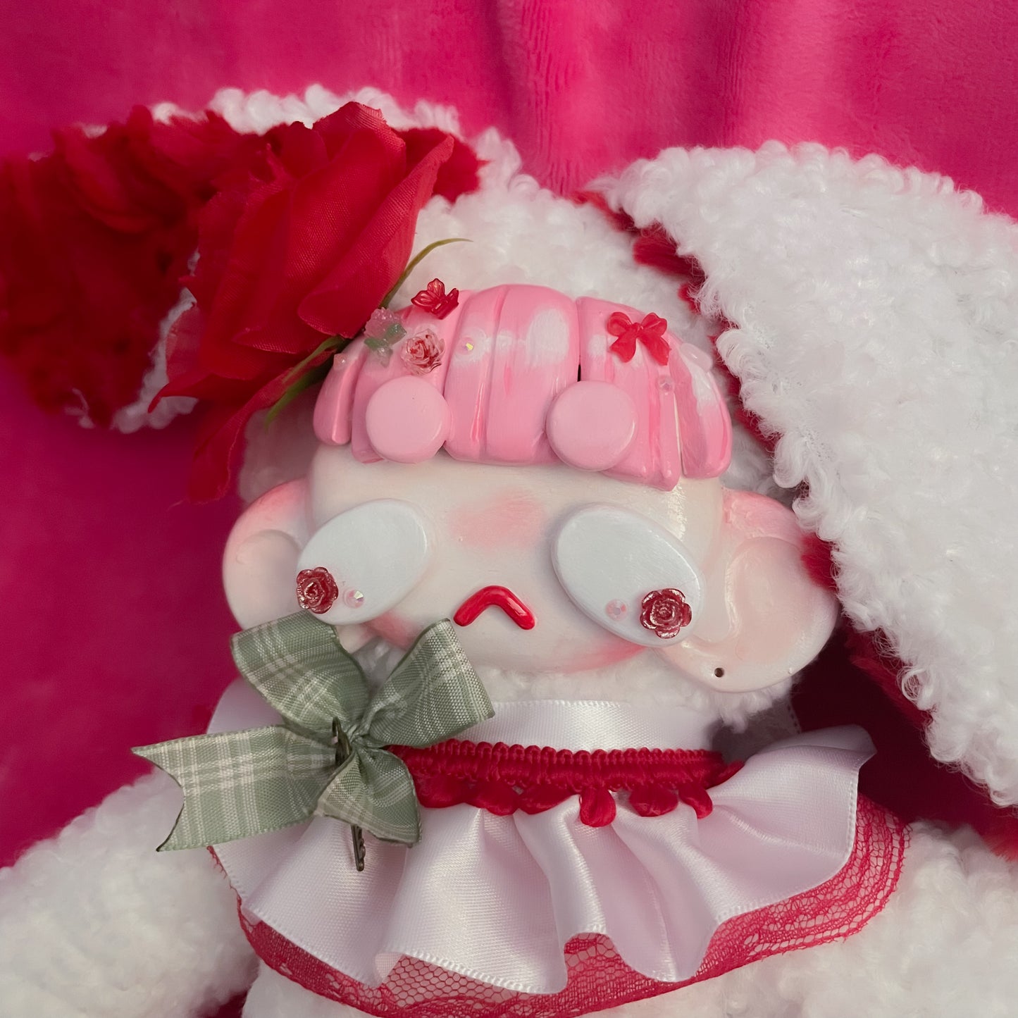 Rosavelt the Rose Bunny Art Doll