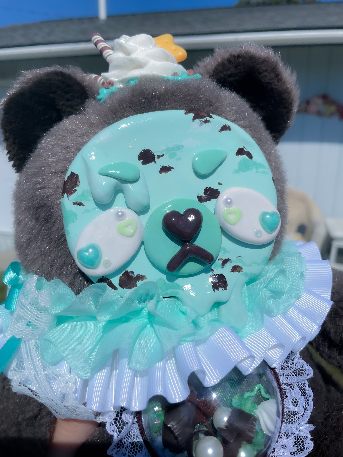 Chip the Dark Chocolate Mint Chip Upcycled Bear