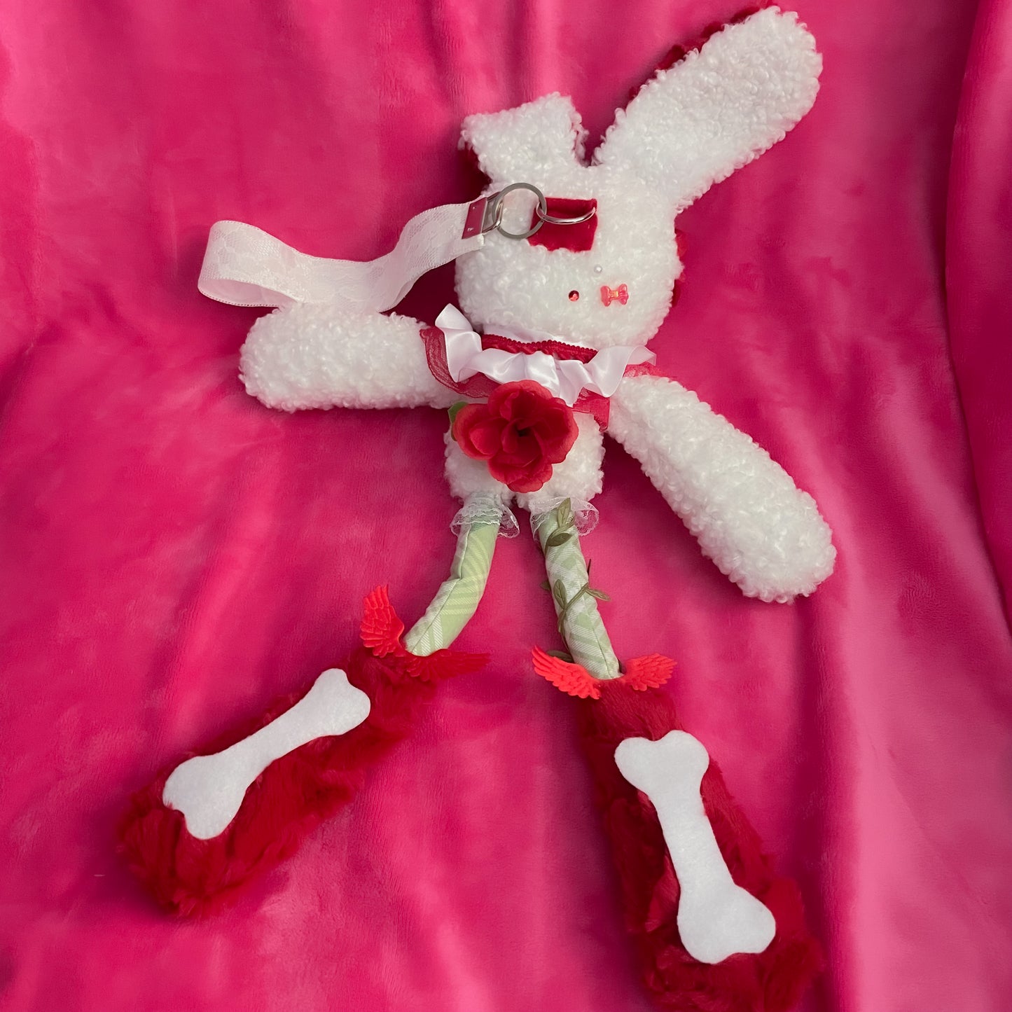 Rosavelt the Rose Bunny Art Doll