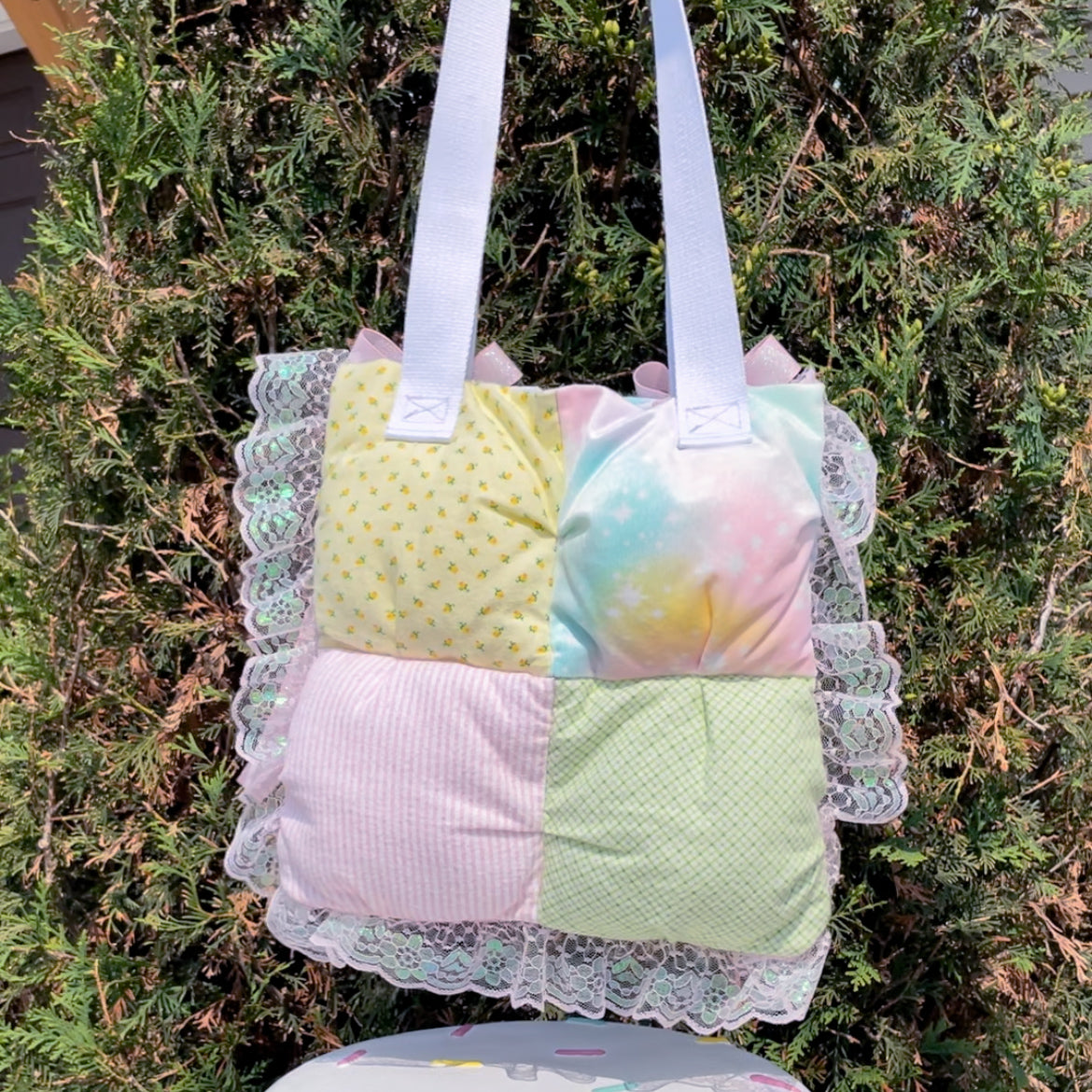 Large Pastel Patchwork Purse